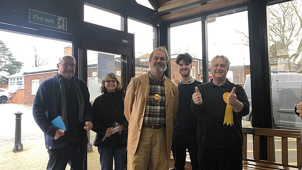 The winning Lib Dem team at Oundle in 2022