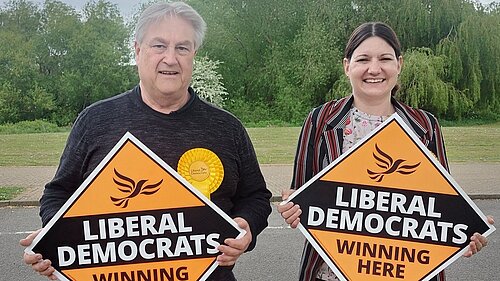 Cllr Chris Stanbra and Cllr Ceilidh Devine